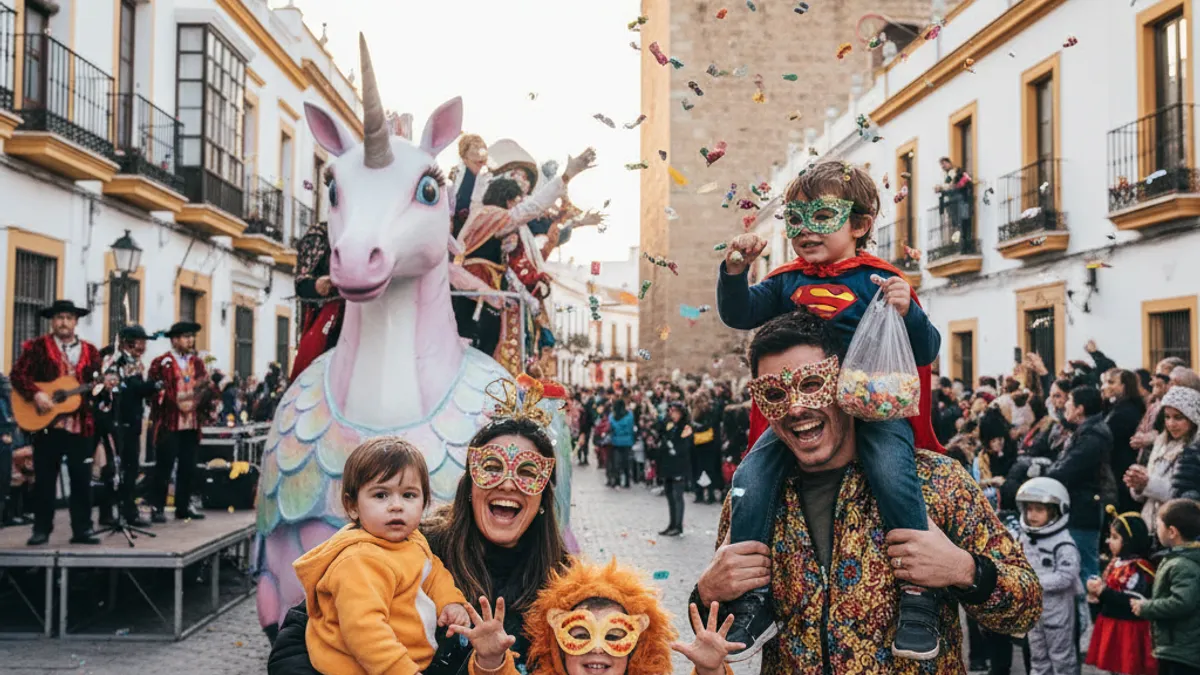 Carnaval con niños en El Puerto: guía para disfrutarlo sin perder la cabeza