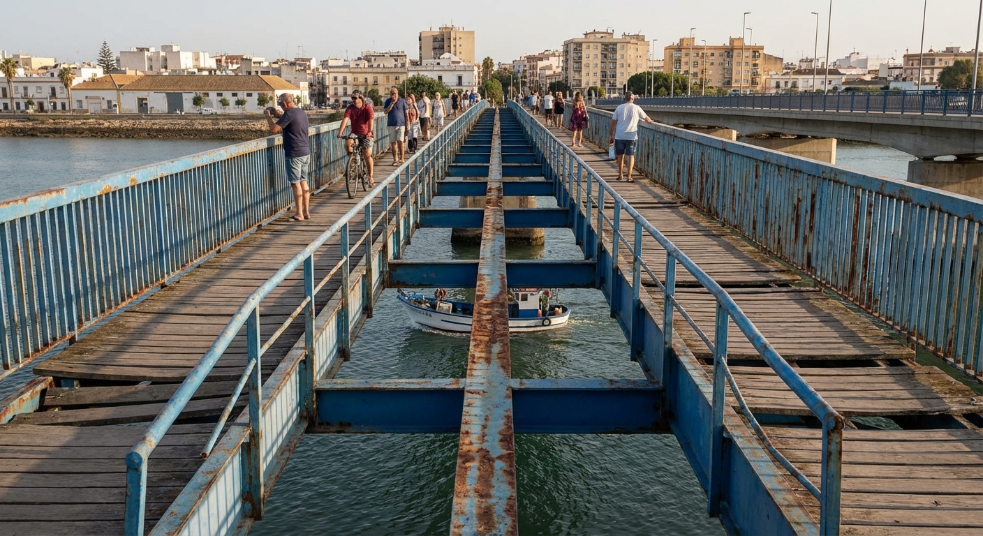 La pasarela peatonal sobre el Guadalete necesita reparaciones urgentes