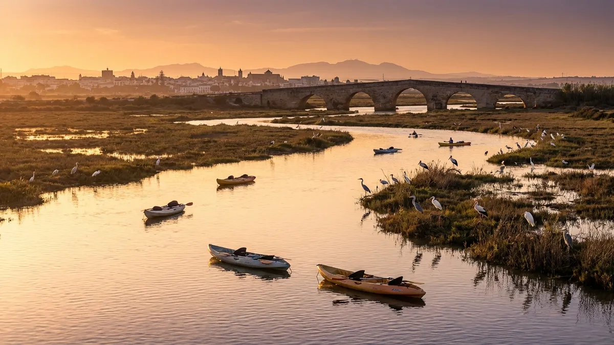Ruta en kayak por el río Guadalete: del puente de San Alejandro a las marismas